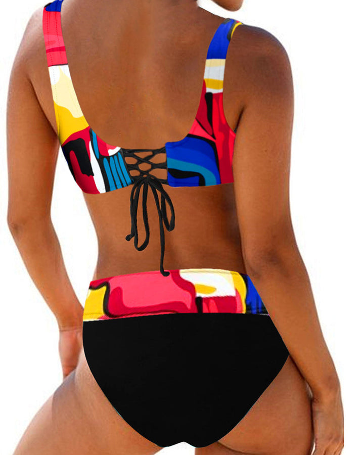 Gitte® | Farverig bikinibadedragt