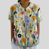 Elegant Komfort Blomstret Top