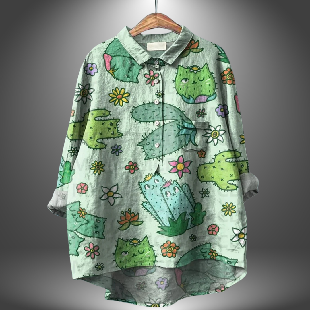 Alva® | Blomsterprint Skjorte til Kvinder