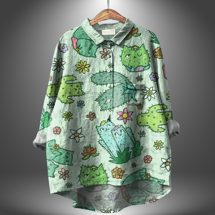 Alva® | Blomsterprint Skjorte til Kvinder