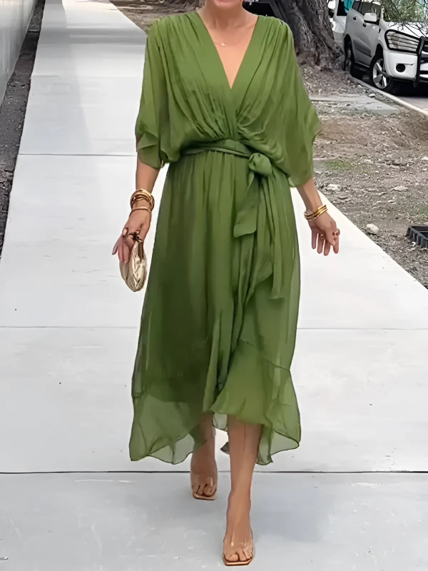 Astrid® | Tidløs Wrap Midi Kjole