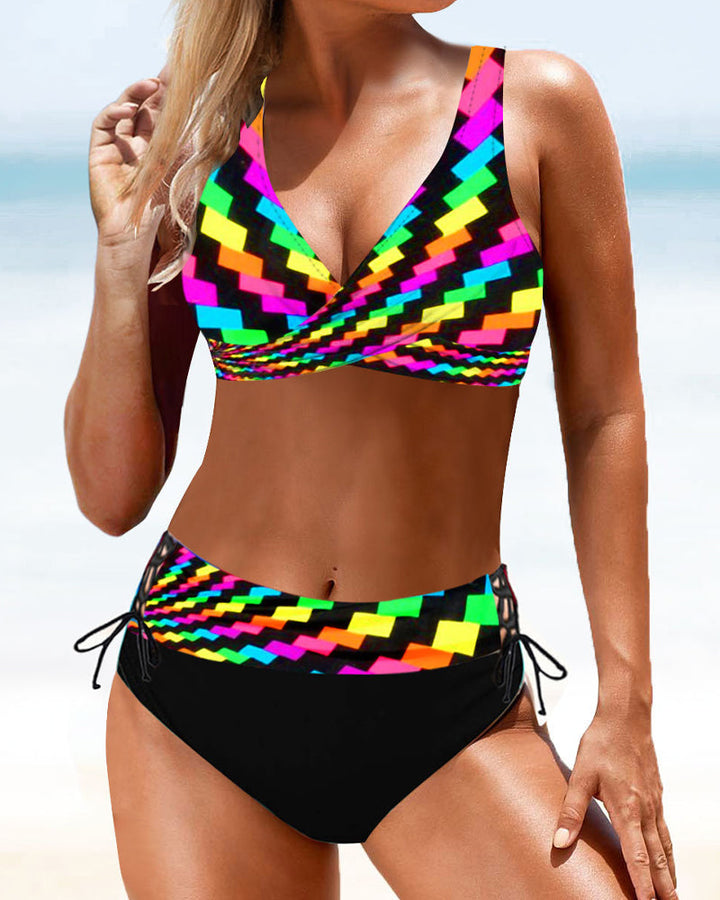 Gitte® | Farverig bikinibadedragt