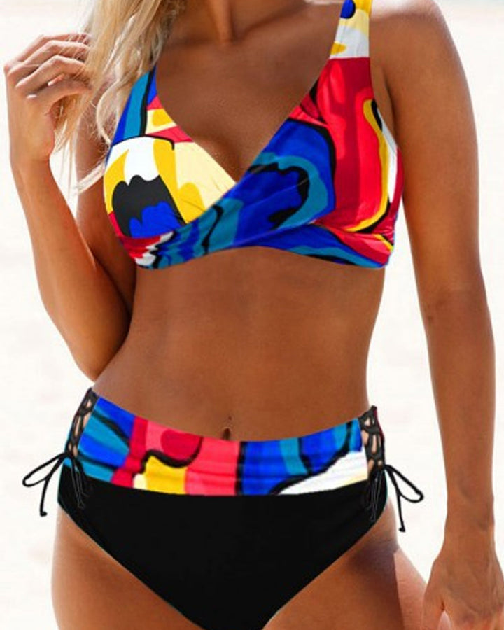 Gitte® | Farverig bikinibadedragt