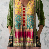 Emilie | Lang Bluse med V-Hals