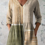 Camille | Lang Bluse med V-Hals