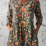 Celine | Lang Bluse med V-Hals