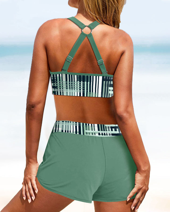 Helle® | Ribbet bikini med høj talje