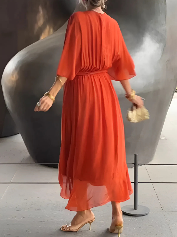 Astrid® | Tidløs Wrap Midi Kjole