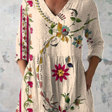 Clara | Lang Bluse med V-Hals