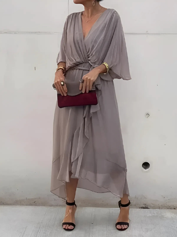 Astrid® | Tidløs Wrap Midi Kjole