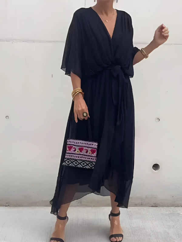 Astrid® | Tidløs Wrap Midi Kjole