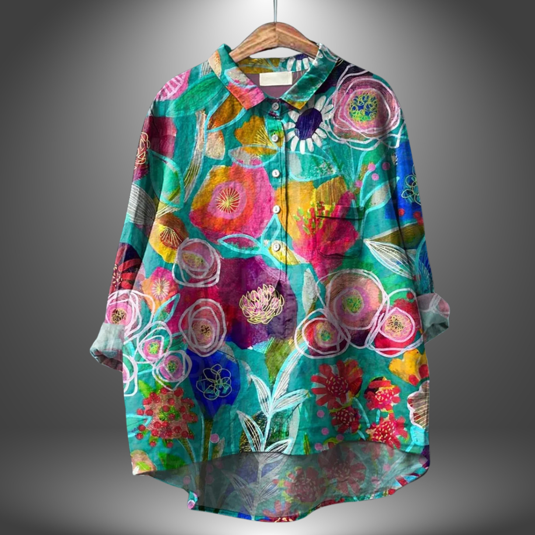Alva® | Blomsterprint Skjorte til Kvinder