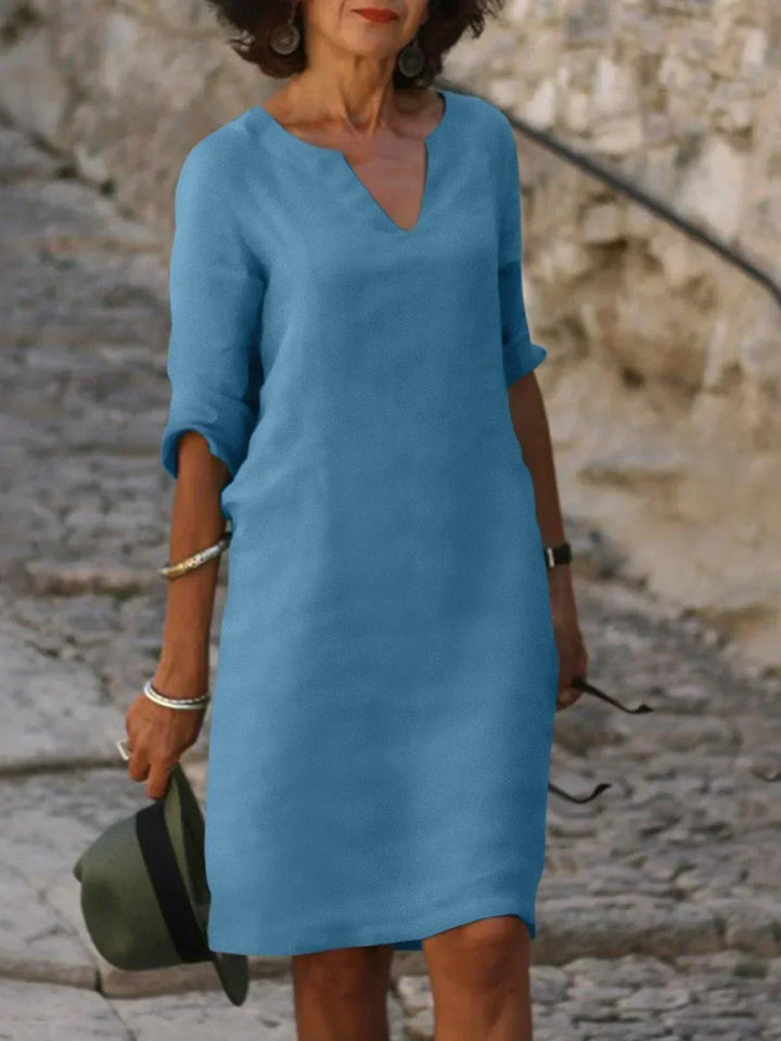 Birgitte® | Elegant Kjole med V-Udskæring