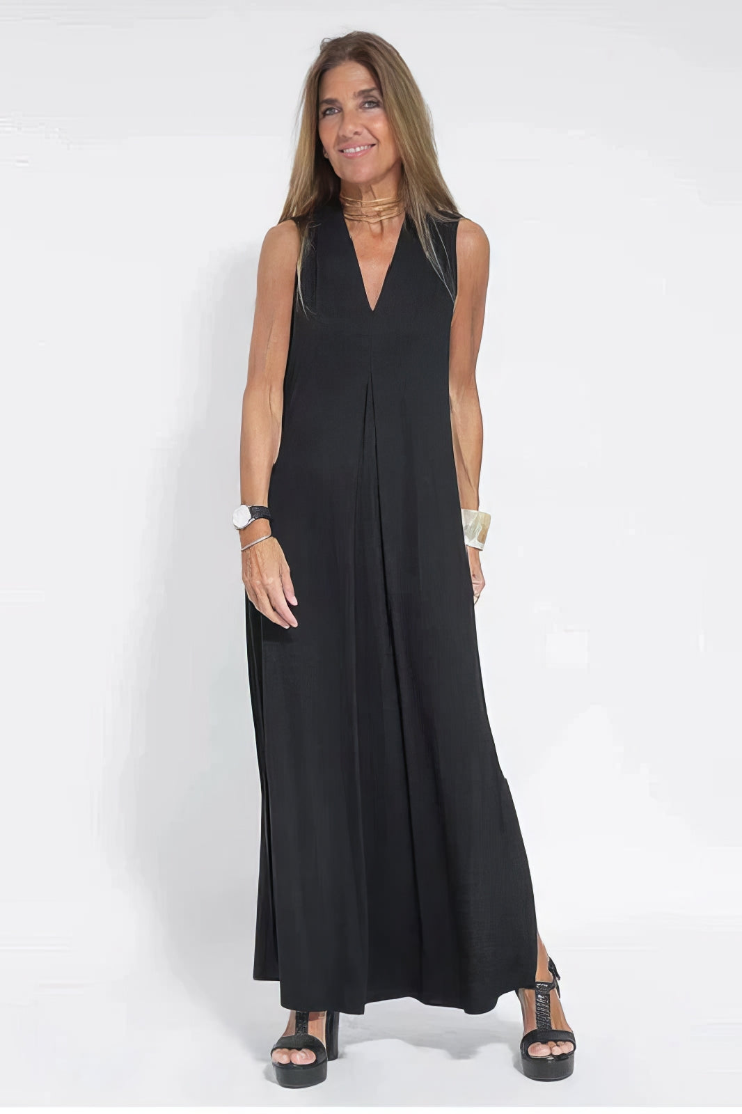 Yrsa® | Elegant lang kjole + matchende cardigan i GAVE