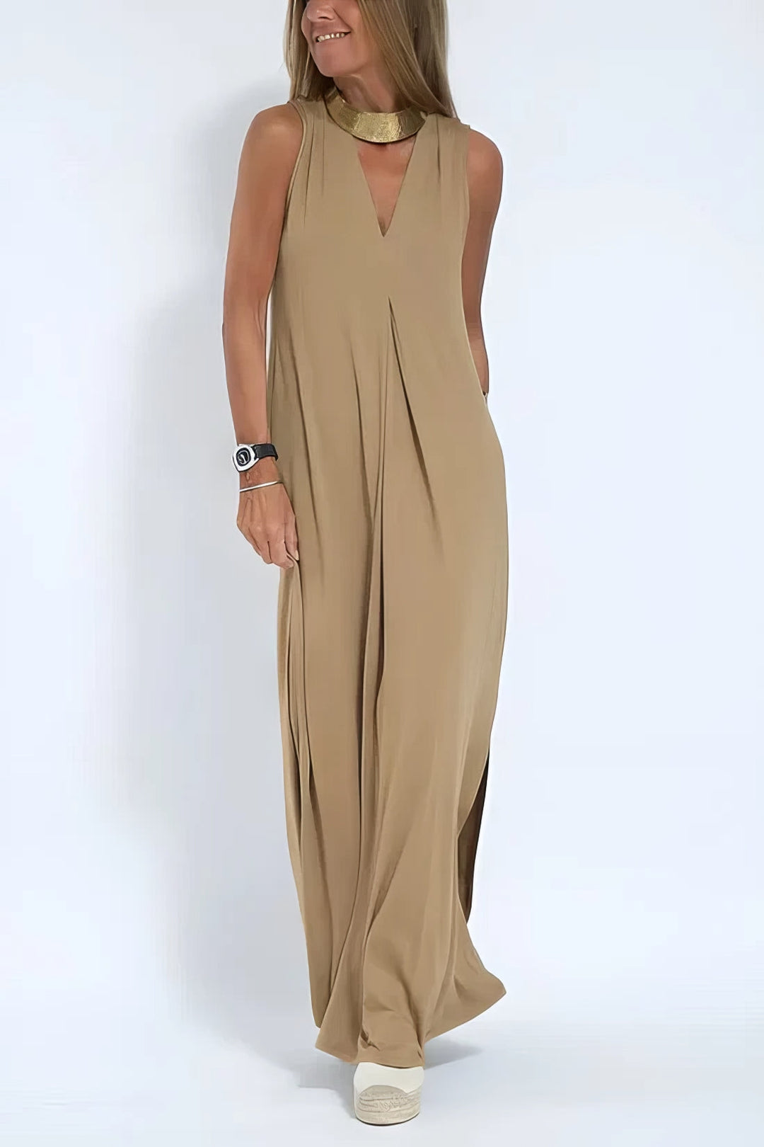 Yrsa® | Elegant lang kjole + matchende cardigan i GAVE